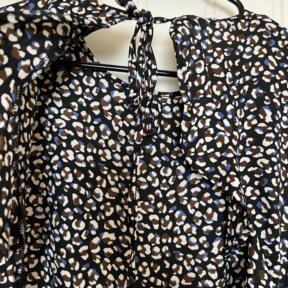 Leith Mini Leopard Ruffle Open Back Mini Dress - Picture 10 of 12